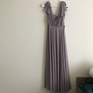 Lulu’s chiffon dress (color: grey)